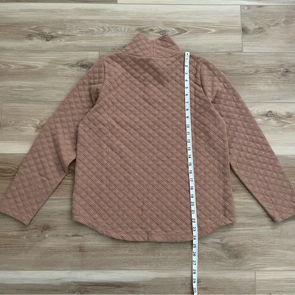 J. Crew Quilted Mockneck Pullover BL249 sz L - Picture 5 of 6